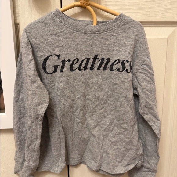 Gray Crewcuts kids' long-sleeve "greatness" graphic T-shirt - Picture 2 of 2